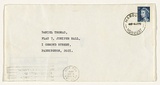 Artist: MILLISS, Ian | Title: (Letter to Daniel Thomas containing Mailing piece A) | Date: 1970, Feb-May | Technique: envelope, addressed, stamped and franked; pen and ink