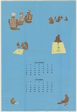 Artist: Johnson, Tim. | Title: Calendar: September, October | Date: 1981 | Technique: screenprint, printed in colour, from multiple stencils | Copyright: © Tim Johnson