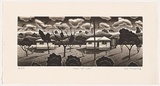 Artist: Mombassa, Reg. | Title: crows and wires | Date: 2002 | Technique: etching and aquatint, printed in black ink, from one plate