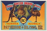 Title: Label for Fancy soccer brand pears [fruit crate label] | Date: 1900s | Technique: offset-lithograph, printed in colour, from multiple stones