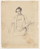 Artist: NICHOLAS, William | Title: The poet (Samuel Prout Hill). | Date: 1847 | Technique: pen-lithograph, printed in black ink, from one zinc plate