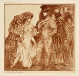 Artist: Conder, Charles. | Title: La fille aux yeux d'or. | Date: 1899 | Technique: transfer-lithograph, printed in brownish red ink, from one stone