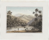Artist: von Guérard, Eugene | Title: View on the upper Mitta Mitta. | Date: 1863-64 | Technique: lithograph, printed in colour, from multiple stones