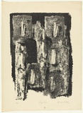 Artist: KING, Grahame | Title: Cliff face | Date: 1967 | Technique: lithograph, printed in black ink, from one stone [or plate]
