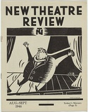 Artist: Bucklow, J.E. | Title: (frontcover) New theatre review: August-September 1946. | Date: August-September 1946 | Technique: linocut, printed in black ink, from one block; letterpress text