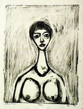 Artist: Grieve, Robert. | Title: Head | Date: 1957 | Technique: lithograph, printed in black ink, from one stone