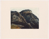 Artist: Caldwell, John. | Title: Escarpment headland. | Date: 2002 | Technique: etching, open-bite and aquatint, printed in colour, from two plates