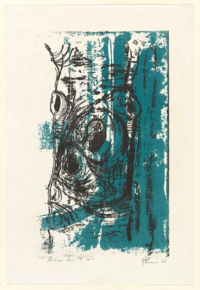 Artist: EWINS, Rod | Title: Strange tree. | Date: 1966 | Technique: lithograph, printed in colour, from multiple plates