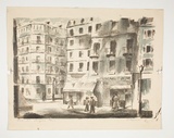 Artist: Courier, Jack. | Title: Rue St. Jacques Paris. | Technique: lithograph, printed in black ink, from one stone [or plate]