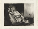 Artist: Dickerson, Robert. | Title: The single bed. | Date: 1970 | Technique: etching and aquatint, printed in black ink, from one zinc plate