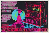 Artist: Megalo International Screenprinting Collective. | Title: Poster: Happy birthday 2XX, 1976-1986 | Date: 1986 | Technique: screenprint, printed in colour, from four stencils