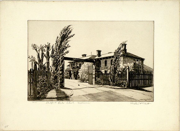 Artist: PLATT, Austin | Title: Shelford Girls School, Melbourne | Date: 1936 | Technique: etching, printed in black ink, from one plate