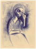 Artist: Dickerson, Robert. | Title: Aleta | Date: 2000, July | Technique: lithograph, printed in blue ink, from one stone
