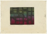 Artist: Cilento, Margaret. | Title: Windows. | Date: 1948 | Technique: etching, printed in colour from two  plates,
