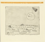 Artist: BOYD, Arthur | Title: Nebuchadnezzar on the moon. | Date: (1968-69) | Technique: etching, printed in black ink, from one plate | Copyright: Reproduced with permission of Bundanon Trust