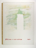 Artist: Moore, Mary. | Title: Oxo Tower, outside Blackfriars, London | Date: 1980 | Technique: lithograph, printed in colour, from multiple stones | Copyright: © Mary Moore