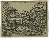 Artist: Orban, Desiderius. | Title: Kortyelyes | Date: (1910-15) | Technique: woodcut, printed in black ink, from one block