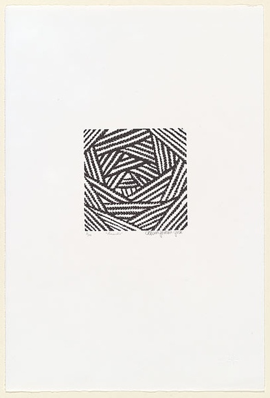 Artist: Joshua, Alan. | Title: Tracks | Date: c.2001 | Technique: linocut, printed in black ink, from one block