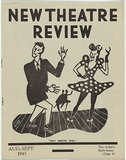 Artist: Lindesay, Vane. | Title: (frontcover) New theatre review: August-September 1945. | Date: August-September 1945 | Technique: linocut, printed in black ink, from one block; letterpress text