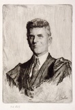Artist: Bull, Norma C. | Title: Dr. Gregory Splatt of Hobart. | Date: c.1935 | Technique: etching and aquatint, printed in black ink, from one plate