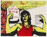 Artist: WORSTEAD, Paul | Title: Bump and Bop at the Settlement - (wopper's no.1) - Black lace. | Date: 1976 | Technique: screenprint, printed in colour, from three stencils | Copyright: This work appears on screen courtesy of the artist