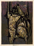 Title: Warrior | Date: 1961 | Technique: linocut, printed in colour, from multiple blocks