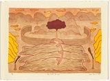 Artist: Bowen, Dean. | Title: Big smoke, Mt. Lyell. | Date: 1989 | Technique: lithograph, printed in colour, from multiple stones | Copyright: © Dean Bowen