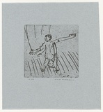 Artist: WILLIAMS, Fred | Title: The Song | Date: 1955-56 | Technique: etching, aquatint and drypoint, printed in black ink, from one copper plate | Copyright: © Fred Williams Estate