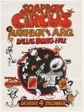 Artist: MACKINOLTY, Chips | Title: Soapbox circus is Matchbox and A.P.G., Dallas Brooks Hall | Date: 1976 | Technique: screenprint, printed in colour, from multiple stencils