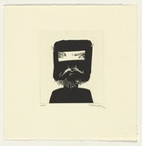 Artist: Law, Roger. | Title: Not titled [self portrait as Ned Kelly]. | Date: 2005 | Technique: etching and aquatint, printed in black ink, from one plate