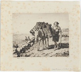 Artist: LINDSAY, Lionel | Title: Bringing in the peat, Commemara | Date: 1929 | Technique: drypoint, printed in brown ink, from one plate | Copyright: Courtesy of the National Library of Australia