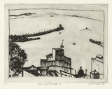 Artist: McCarlie, Margaret. | Title: View from Newcastle II | Date: 1984 | Technique: etching and aquatint