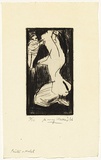Artist: WALKER, Murray | Title: Painter and model | Date: 1966 | Technique: drypoint and roulette, printed in black ink, from one plate