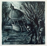 Artist: Davis, James. | Title: Edinburgh Park game. | Date: 1989 | Technique: monotype, printed in black ink, from one plate