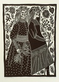 Artist: HANRAHAN, Barbara | Title: Autumn. | Date: 1989 | Technique: linocut, printed in black ink, from one block