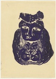 Artist: HANRAHAN, Barbara | Title: not titled | Date: 1960 | Technique: linocut, printed in colour, from two blocks
