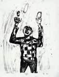 Artist: Grieve, Robert. | Title: Juggler | Date: 1957 | Technique: lithograph, printed in black ink, from one stone