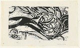 Artist: Grey-Smith, Guy | Title: Landscape | Date: 1975 | Technique: woodcut, printed in black ink, from one block