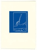 Artist: Law, Roger. | Title: Not titled [emu]. | Date: 2002 | Technique: linocut, printed in blue ink, from one block