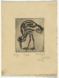 Artist: Cilento, Margaret. | Title: Bird. | Date: 1953 | Technique: etching, printed in black ink with plate-tone, from one  plate