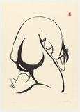 Artist: Whiteley, Brett. | Title: Towards sculpture [6]. | Date: 1977 | Technique: lithograph, printed in black ink, from one plate | Copyright: This work appears on the screen courtesy of the estate of Brett Whiteley