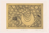 Artist: Jakupa [Junior], Pax. | Title: Bun b'long tumbuna | Date: 2005 | Technique: etching, printed in black and yellow ink, from two plates
