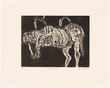 Artist: Archer, Suzanne. | Title: Three Quarter Horse | Date: 2004 | Technique: etching and aquatint, printed in sepia ink, from one plate