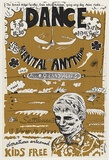 Artist: WORSTEAD, Paul | Title: Mental as Anything Dance all Band Alias. | Date: 1977 | Technique: screenprint, printed in colour, from two stencils, | Copyright: This work appears on screen courtesy of the artist
