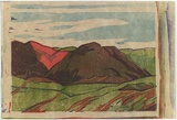 Artist: Bell, George.. | Title: (Hills). | Date: 1936 | Technique: linocut, printed in colour, from multiple blocks