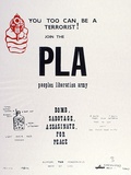 Artist: LITTLE, Colin | Title: You too can be a terrorist! Join the PLA Peoples Liberation Army | Date: 1972 | Technique: screenprint, printed in colour, from two stencils