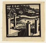 Artist: Blackburn, Vera. | Title: The bay. | Date: 1936 | Technique: linocut, printed in black ink, from one block | Copyright: © Vera Blackburn