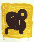Artist: Danaher, Suzanne. | Title: Sun shines down on blow fly II | Date: 1998 | Technique: lithograph, printed in yellow and black ink, from two stones