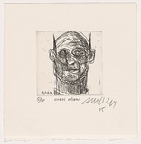 Artist: Cullen, Adam. | Title: Self portrait | Date: 2005 | Technique: etching, printed in black ink, from one plate