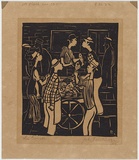 Artist: Bainbridge, John. | Title: Lil' Bourke. | Date: 1945 | Technique: linocut, printed in black ink, from one block